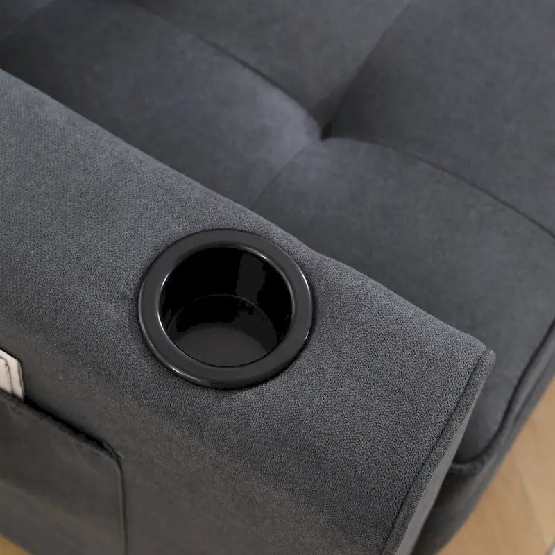 Causeuse capitonnée pliable avec lit gigogne et poches latérales