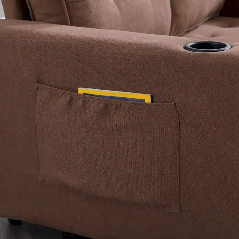 Causeuse capitonnée pliable avec lit gigogne et poches latérales