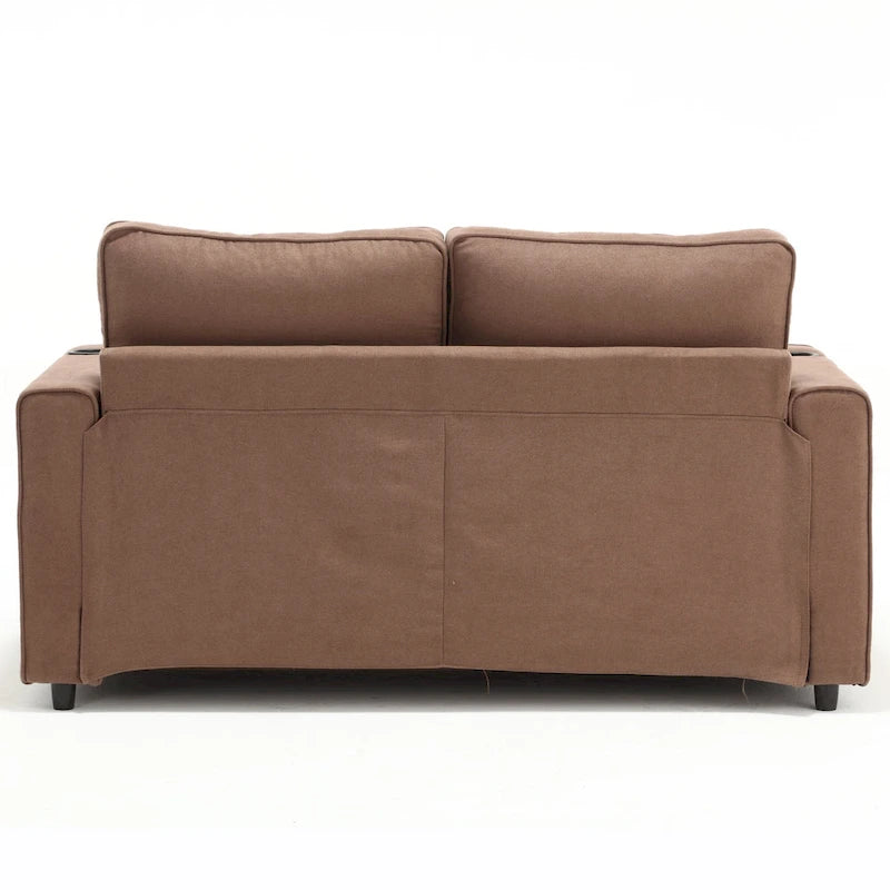 Causeuse capitonnée pliable avec lit gigogne et poches latérales