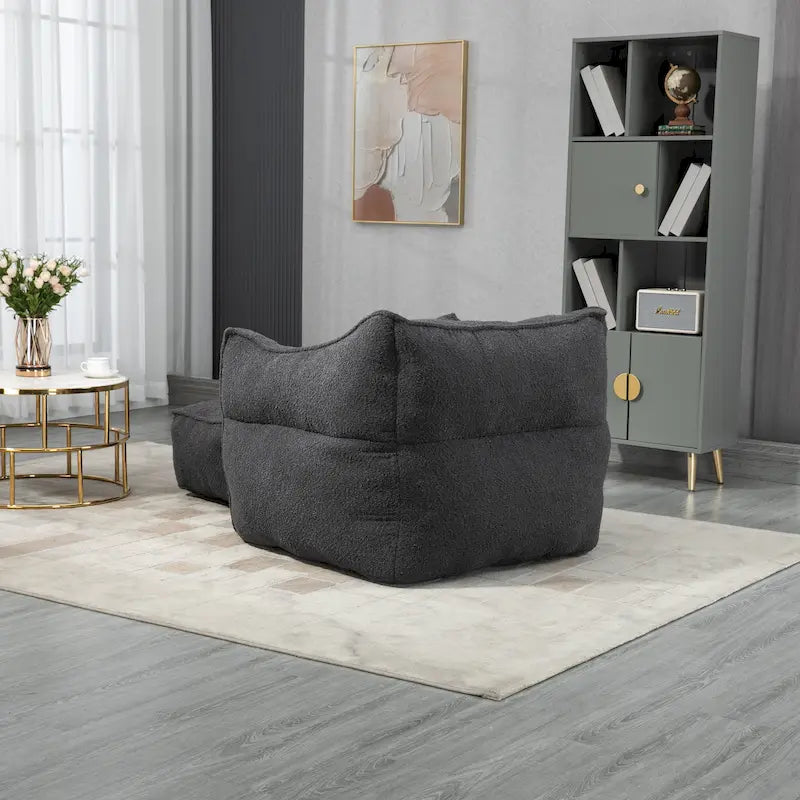Fauteuil poire Boucle avec rembourrage en mousse à mémoire de forme pour un confort optimal