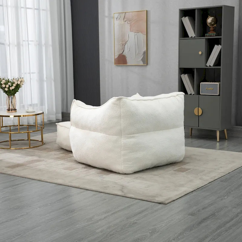 Fauteuil poire Boucle avec rembourrage en mousse à mémoire de forme pour un confort optimal