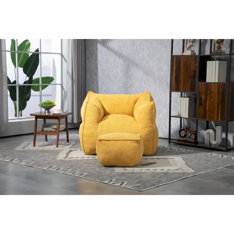Fauteuil poire Boucle avec rembourrage en mousse à mémoire de forme pour un confort optimal