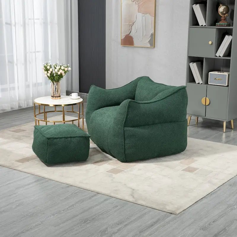 Fauteuil poire Boucle avec rembourrage en mousse à mémoire de forme pour un confort optimal