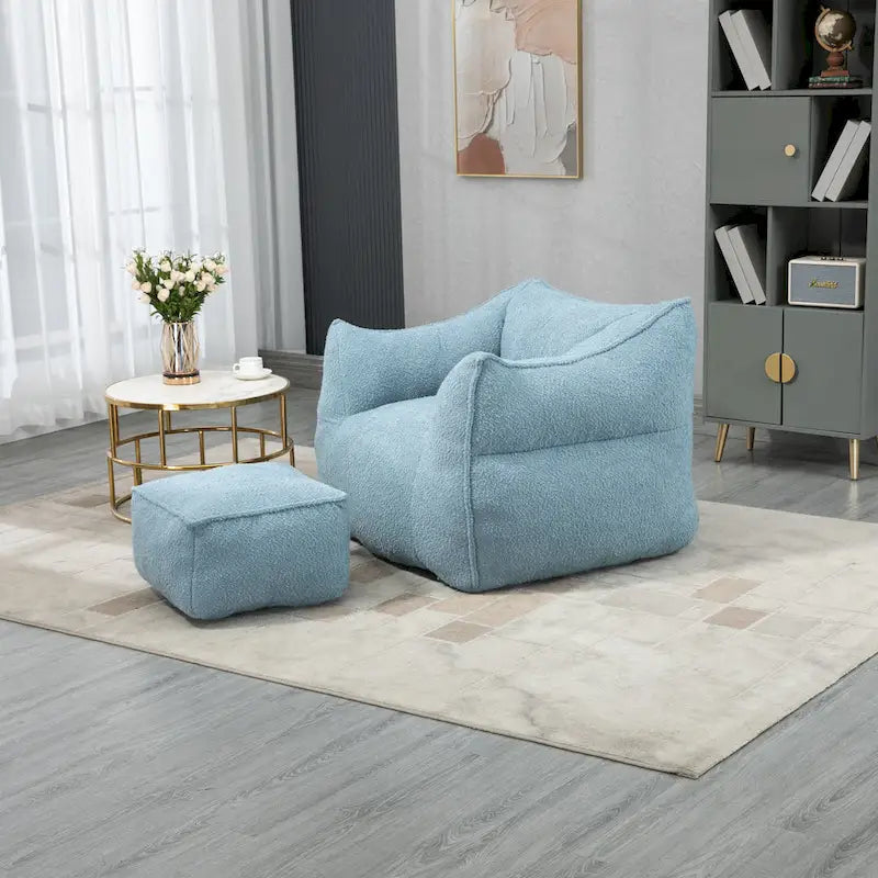 Fauteuil poire Boucle avec rembourrage en mousse à mémoire de forme pour un confort optimal