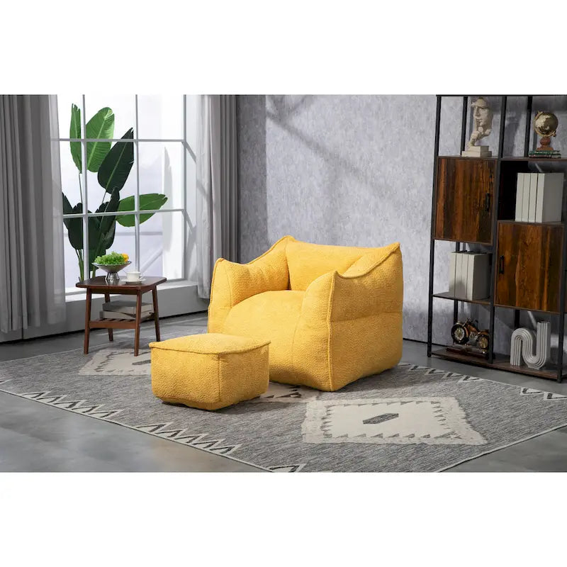 Fauteuil poire Boucle avec rembourrage en mousse à mémoire de forme pour un confort optimal