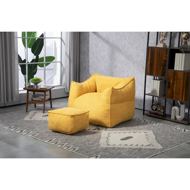 Fauteuil poire Boucle avec rembourrage en mousse à mémoire de forme pour un confort optimal