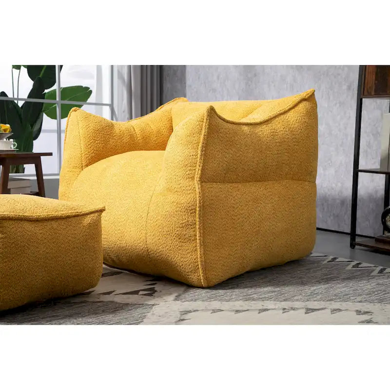 Fauteuil poire Boucle avec rembourrage en mousse à mémoire de forme pour un confort optimal