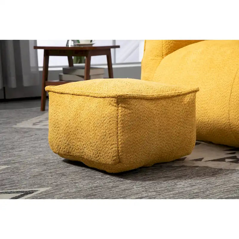 Fauteuil poire Boucle avec rembourrage en mousse à mémoire de forme pour un confort optimal