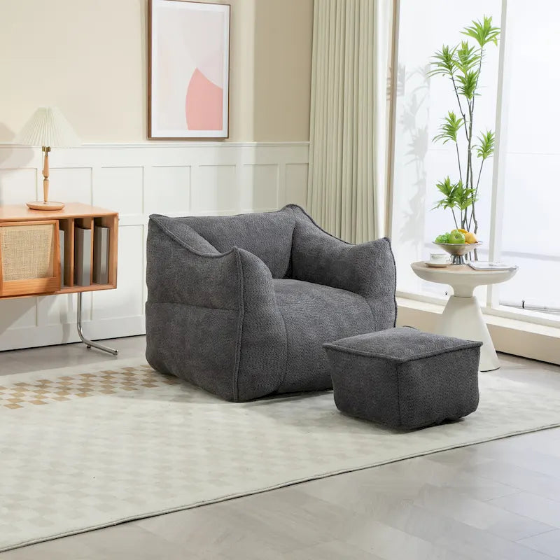 Fauteuil poire Boucle avec rembourrage en mousse à mémoire de forme pour un confort optimal