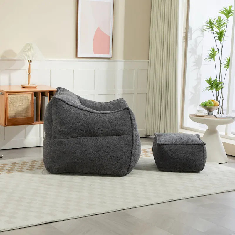 Fauteuil poire Boucle avec rembourrage en mousse à mémoire de forme pour un confort optimal