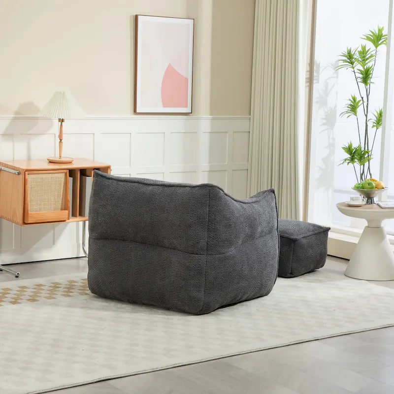 Fauteuil poire Boucle avec rembourrage en mousse à mémoire de forme pour un confort optimal
