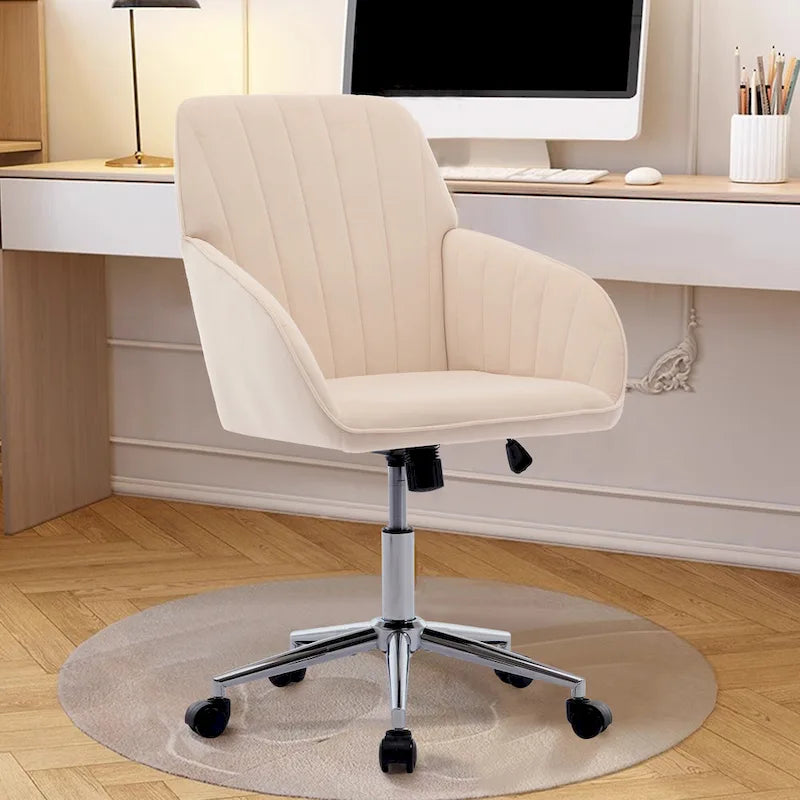Chaise de bureau réglable, chambre à coucher, chaise pivotante ergonomique, dossier et assise, confortable pour les longues heures assises