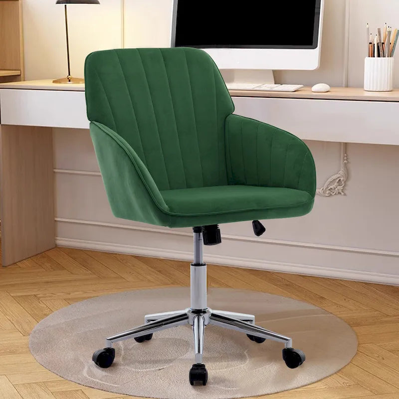 Chaise de bureau réglable, chambre à coucher, chaise pivotante ergonomique, dossier et assise, confortable pour les longues heures assises