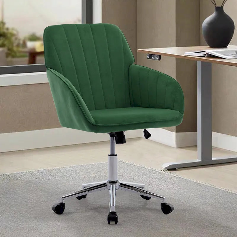 Chaise de bureau réglable, chambre à coucher, chaise pivotante ergonomique, dossier et assise, confortable pour les longues heures assises