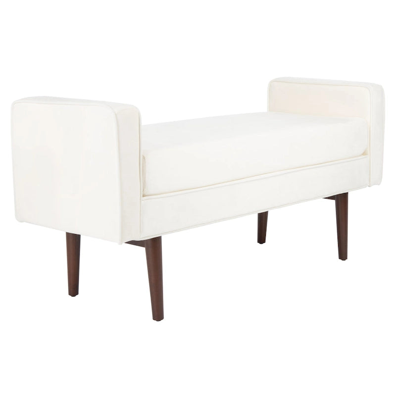 Banc Mid-Century Modern de 25 pouces - 49 L x 18 P x 25 H - 49Lx18Px25H