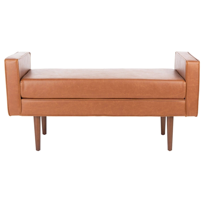 Banc Mid-Century Modern de 25 pouces - 49 L x 18 P x 25 H - 49Lx18Px25H
