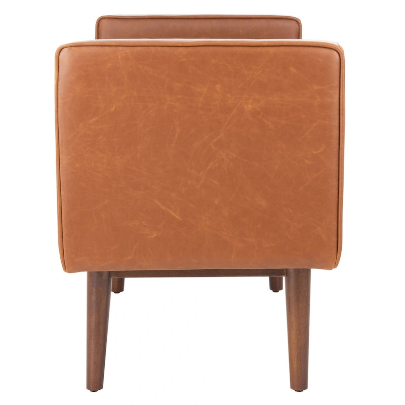 Banc Mid-Century Modern de 25 pouces - 49 L x 18 P x 25 H - 49Lx18Px25H