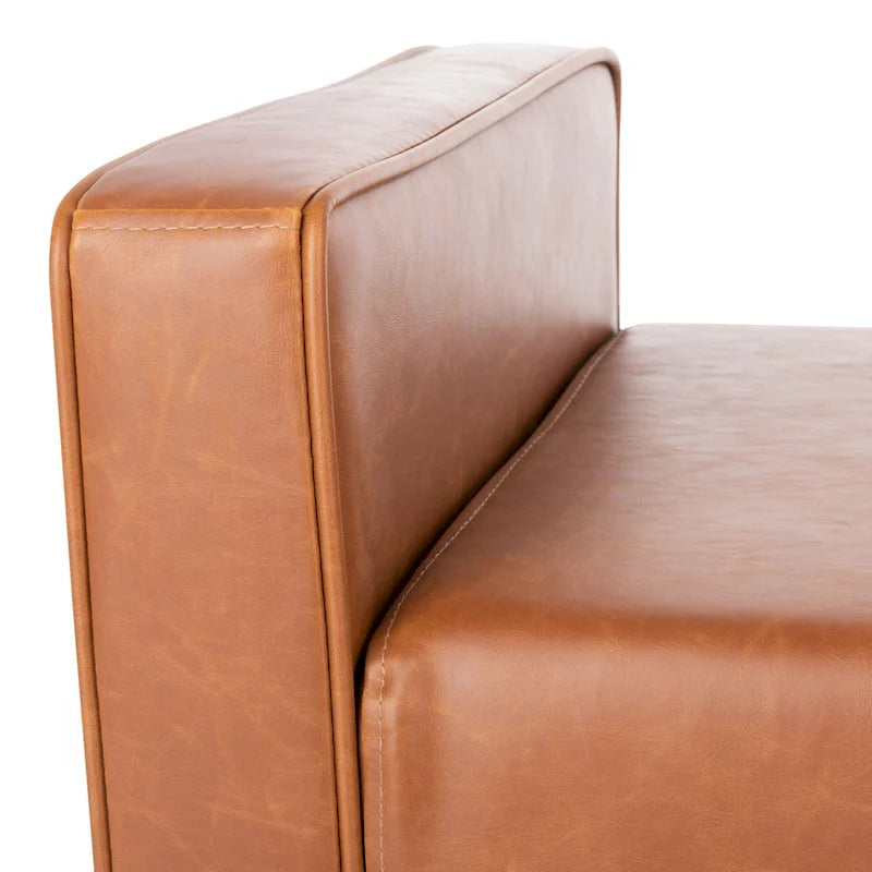 Banc Mid-Century Modern de 25 pouces - 49 L x 18 P x 25 H - 49Lx18Px25H