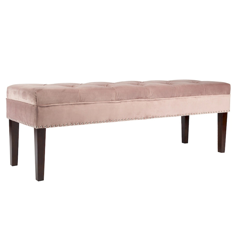 Banc de salon rembourré capitonné de style milieu de siècle