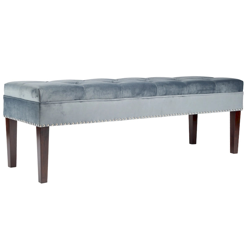 Banc de salon rembourré capitonné de style milieu de siècle