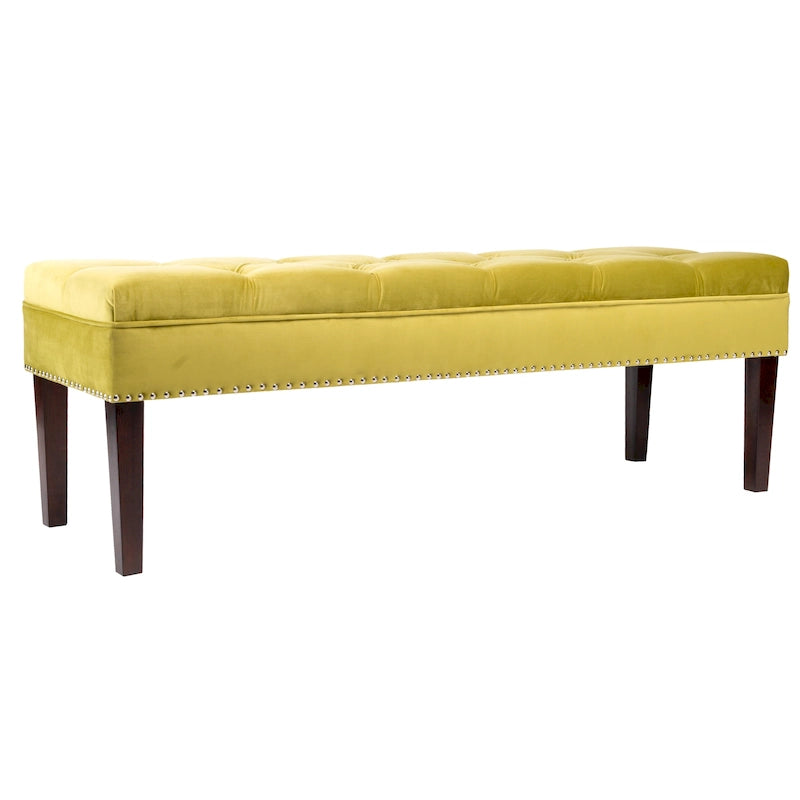 Banc de salon rembourré capitonné de style milieu de siècle