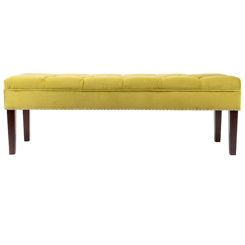 Banc de salon rembourré capitonné de style milieu de siècle