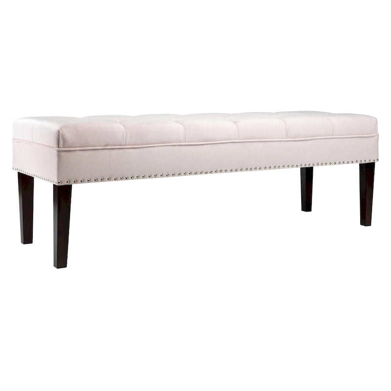 Banc de salon rembourré capitonné de style milieu de siècle