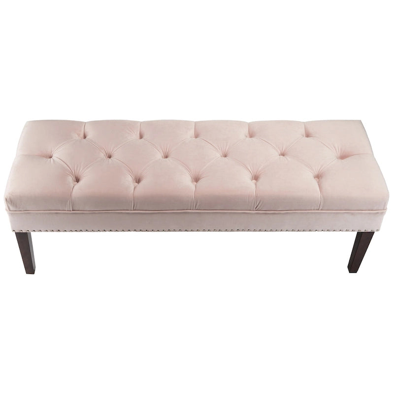 Banc de salon rembourré capitonné de style milieu de siècle