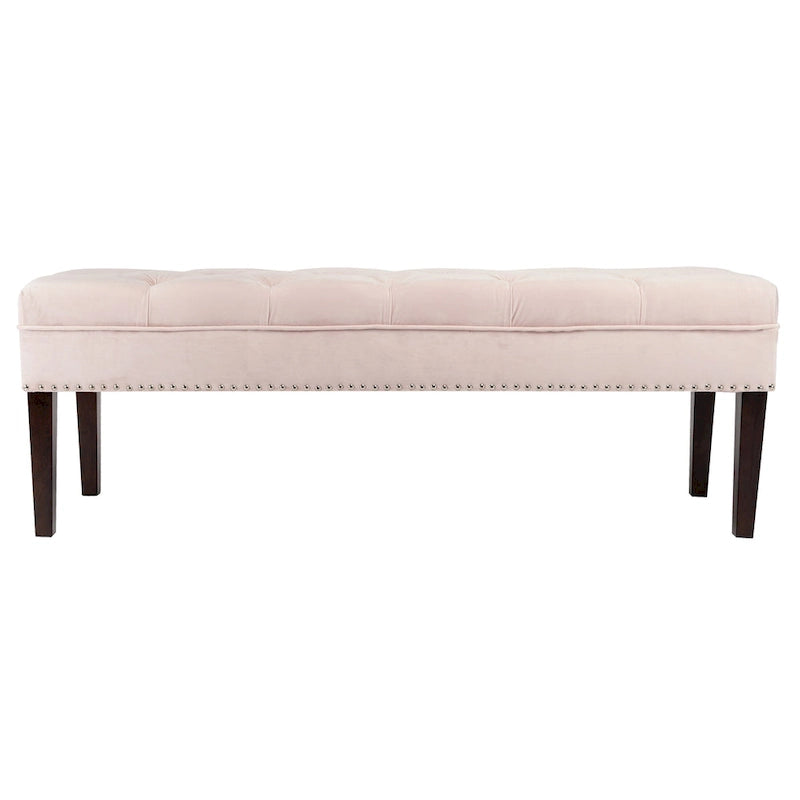 Banc de salon rembourré capitonné de style milieu de siècle