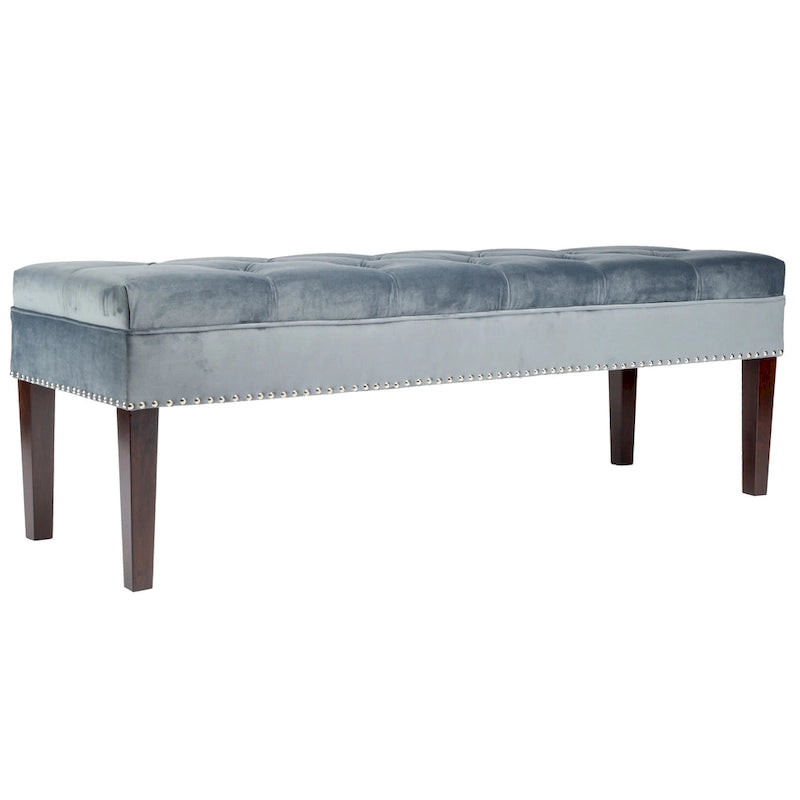 Banc de salon rembourré capitonné de style milieu de siècle