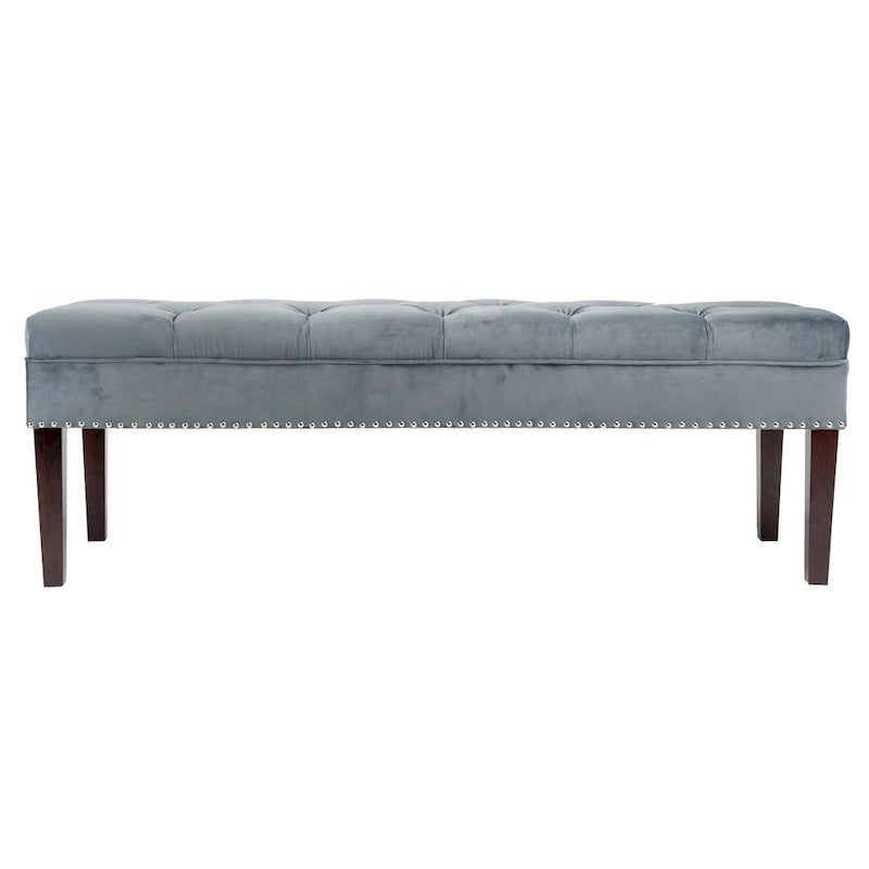 Banc de salon rembourré capitonné de style milieu de siècle