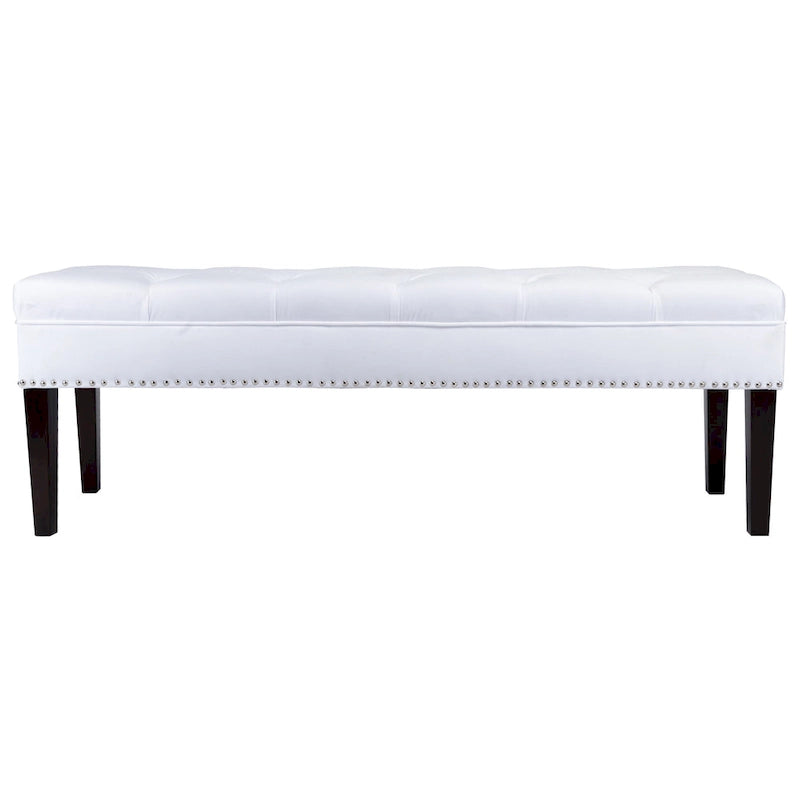 Banc de salon rembourré capitonné de style milieu de siècle