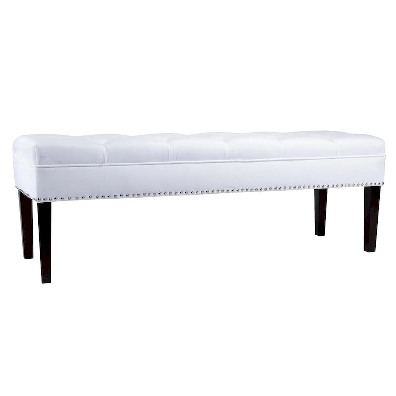 Banc de salon rembourré capitonné de style milieu de siècle