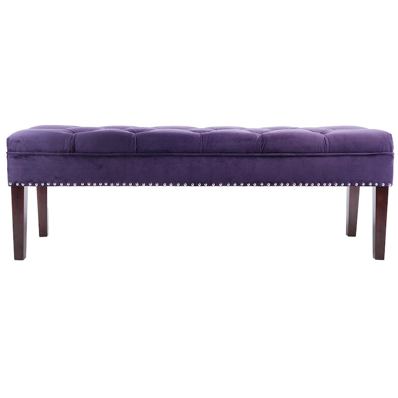 Banc de salon rembourré capitonné de style milieu de siècle