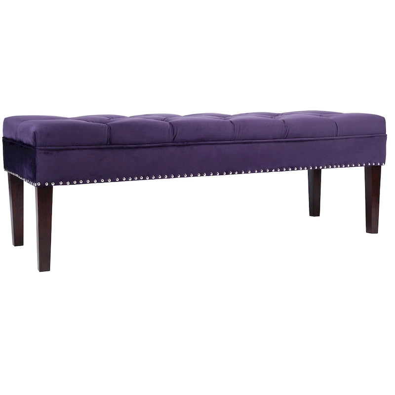 Banc de salon rembourré capitonné de style milieu de siècle