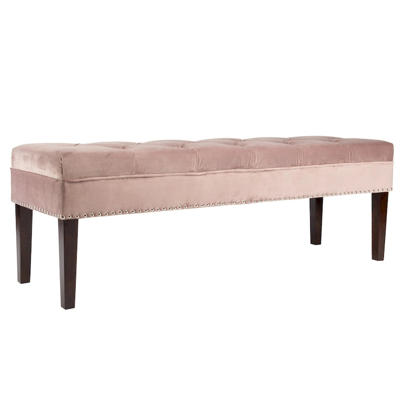 Banc de salon rembourré capitonné de style milieu de siècle