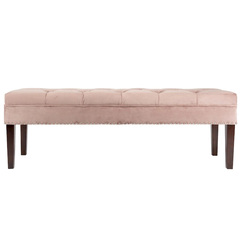Banc de salon rembourré capitonné de style milieu de siècle
