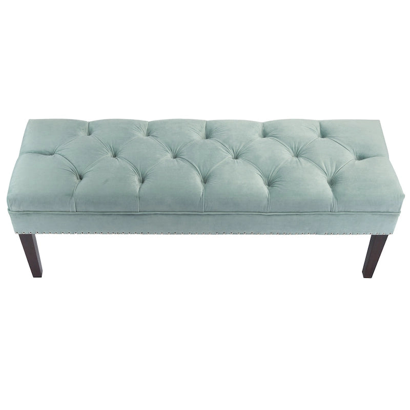 Banc de salon rembourré capitonné de style milieu de siècle