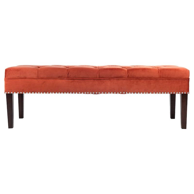 Banc de salon rembourré capitonné de style milieu de siècle