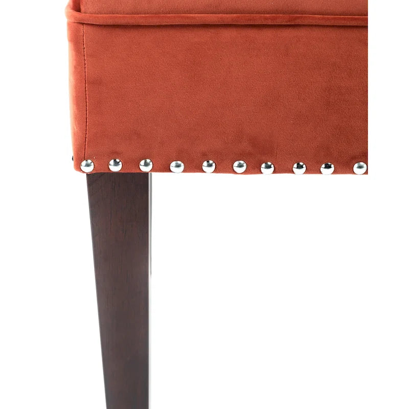 Banc de salon rembourré capitonné de style milieu de siècle