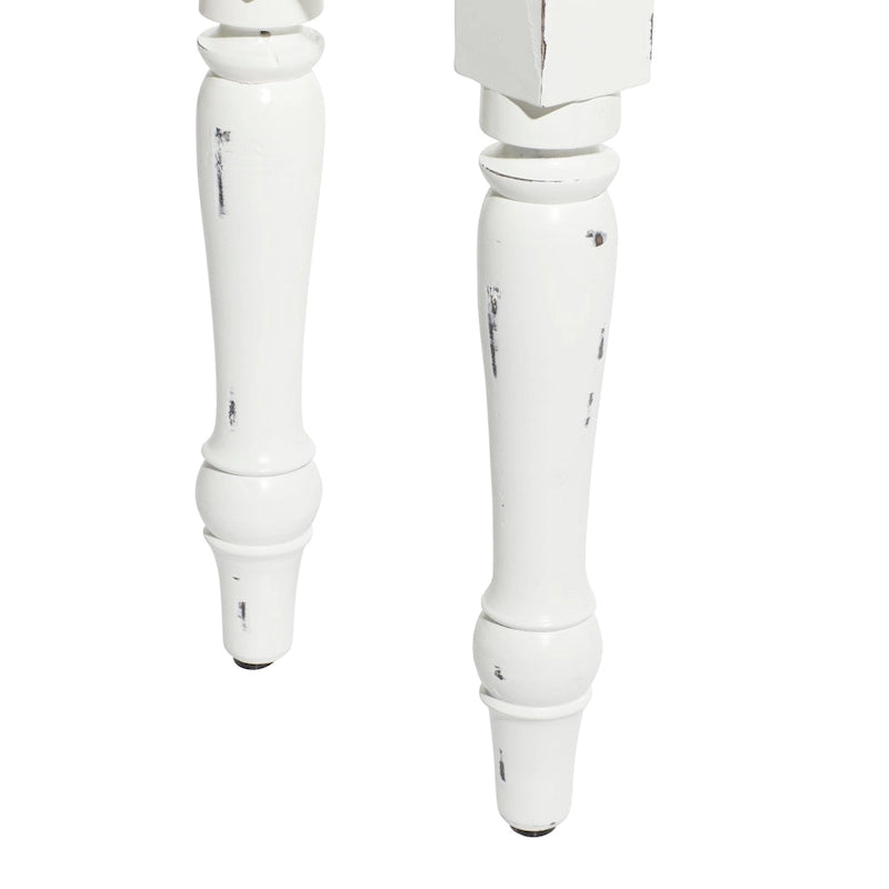 Banc Long et Mince en Bois - Blanc  12Lx63Px18H