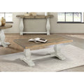Table basse sur pied en bois massif de 50 cm