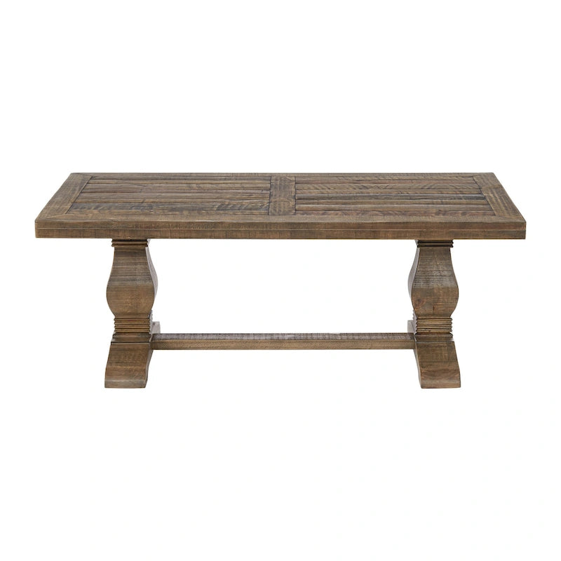 Table basse sur pied en bois massif de 50 cm