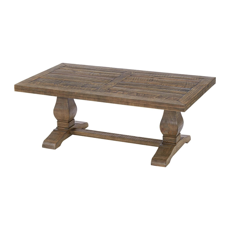 Table basse sur pied en bois massif de 50 cm