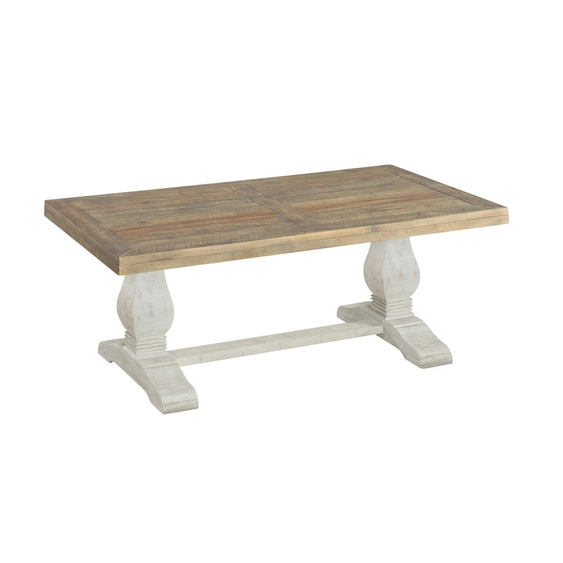 Table basse sur pied en bois massif de 50 cm