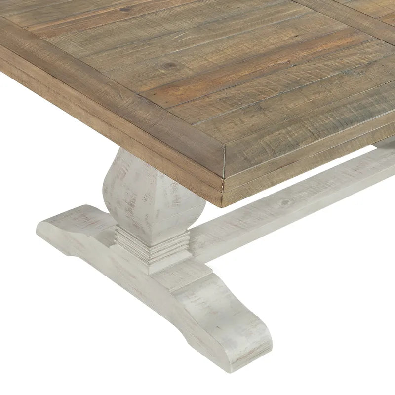 Table basse sur pied en bois massif de 50 cm