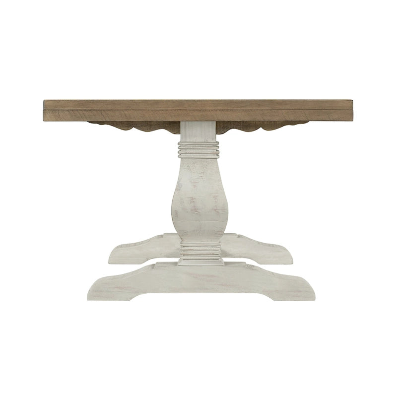 Table basse sur pied en bois massif de 50 cm