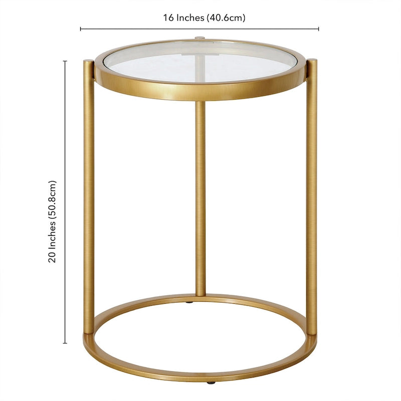 Table d'appoint ronde de 16 po de large