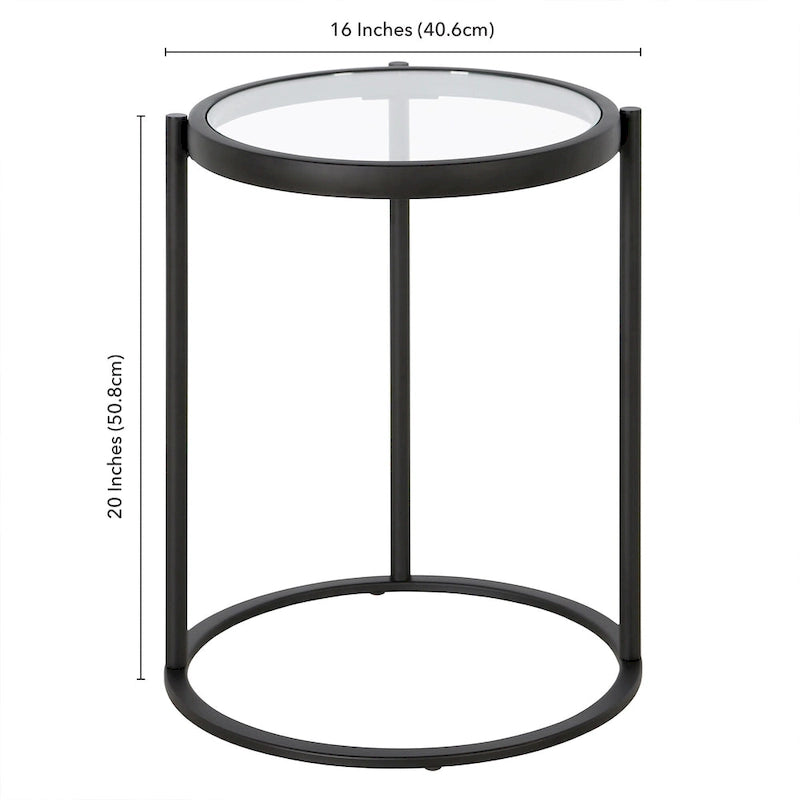 Table d'appoint ronde de 16 po de large