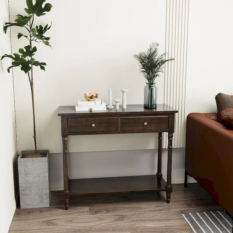 Table d'entrée avec tiroirs de rangement, console avec étagère